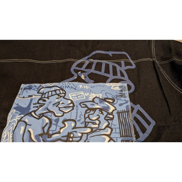 Vintage Y2K Raw Blue 3XL Denim Jacket NWT! Deadstock Urban Hip Hop Graffiti - Picture 12 of 16
